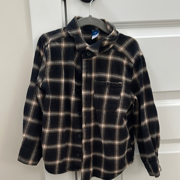 Plaid Kids Shirt - Black and Brown - Picture 1 of 3